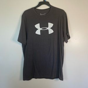 Under Armour dark grey with large logo on the front size Large